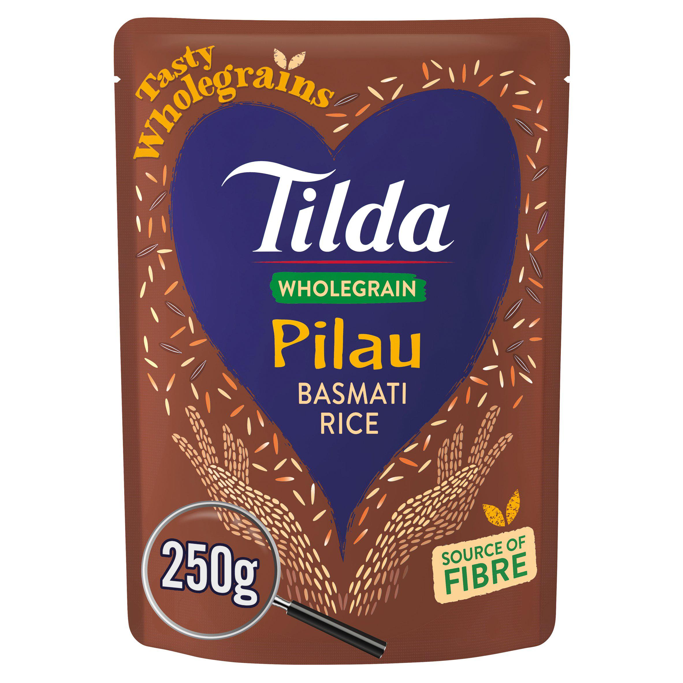 Tilda Microwave Rice Wholegrain Pilau Basmati 250g | Sainsbury's Online