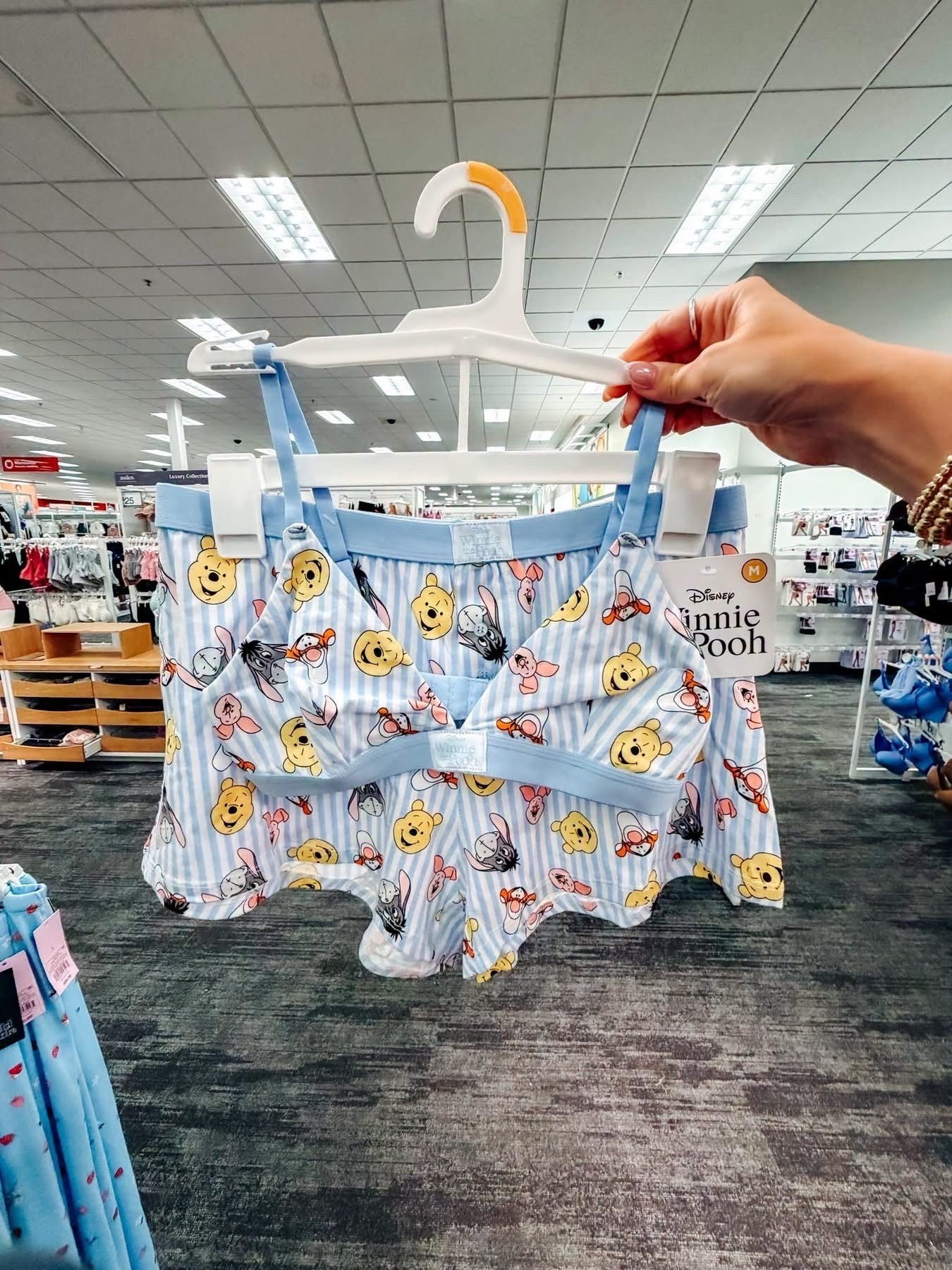 These Winnie the Pooh pajamas at Target are way too cute. 🥹🍯 The matching cami and boy shorts set featuring Pooh, Piglet, Tigger, and Eeyore is giving cozy girls’ night in. I don’t need them… but I definitely want them.

#TargetFinds #WinnieThePooh #DisneyStyle #TargetStyle #DisneyFinds #CozyVibes #PajamaSet #TargetRun #PoohBear #DisneyFans