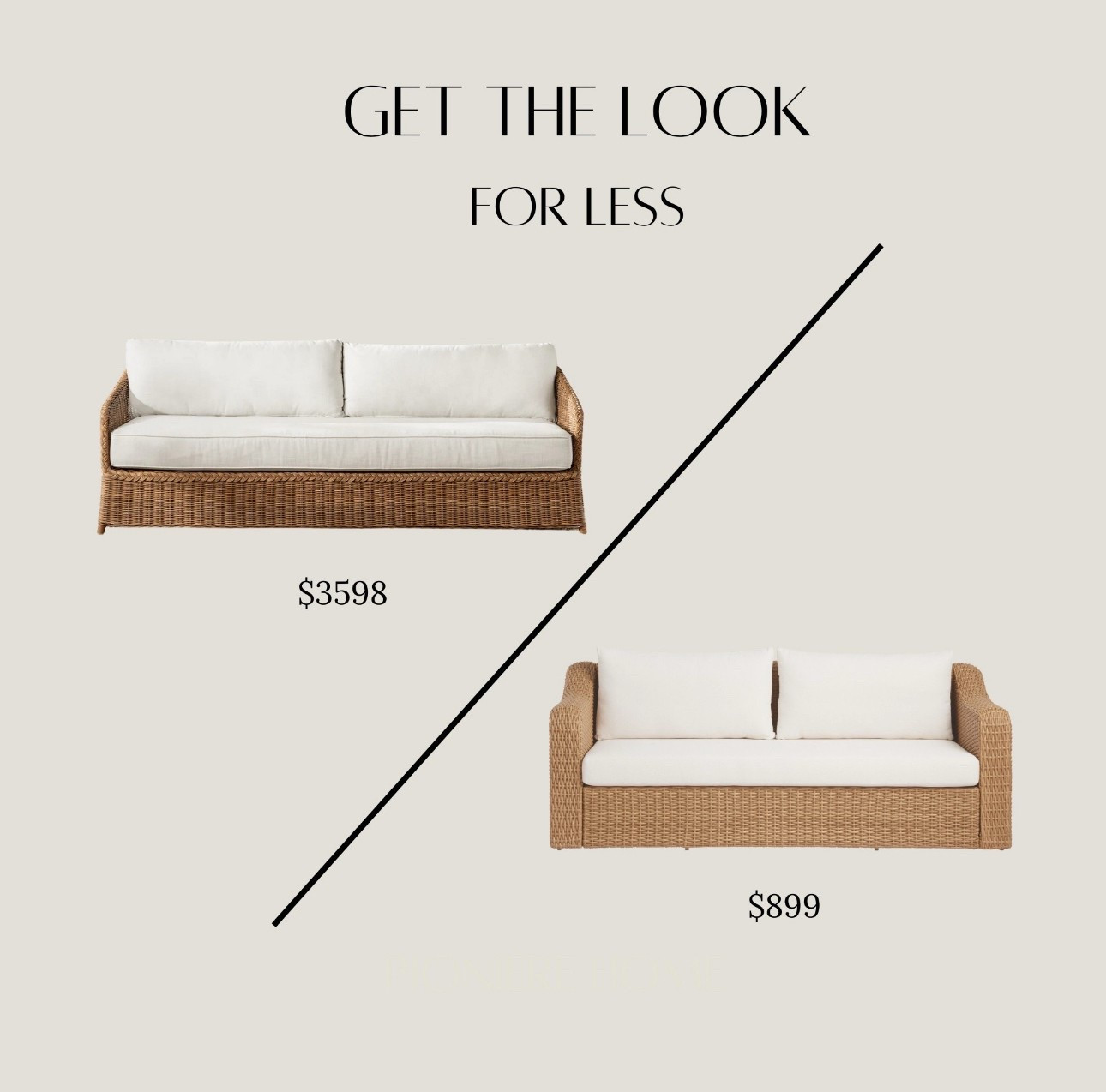 Get the look for less. Outdoor wicker sofa, McGee & co dupe, world market outdoor sofa, outdoor furniture  



#LTKStyleTip #LTKSeasonal #LTKHome