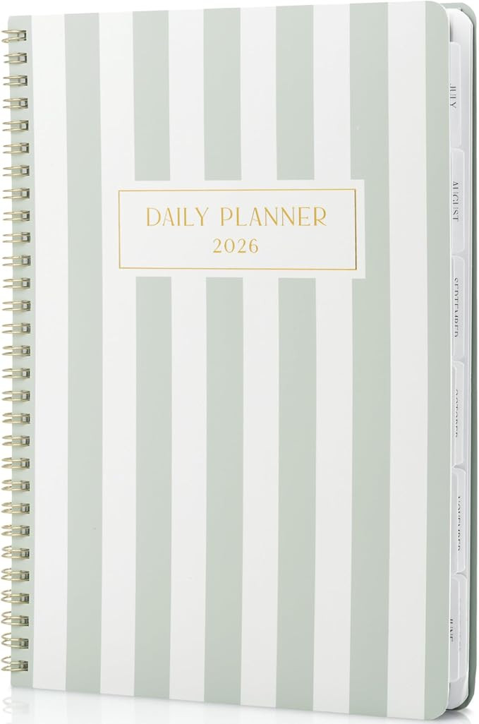 Beautiful 2026 Planner - 7" x 10" Daily Planner for Women or Men with Weekly & Monthly Spreads fo... | Amazon (US)