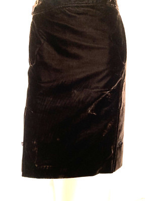 Yves Saint Laurent Vintage Brown Velvet Skirt  Size M  UK 12  EUR 38 | eBay UK