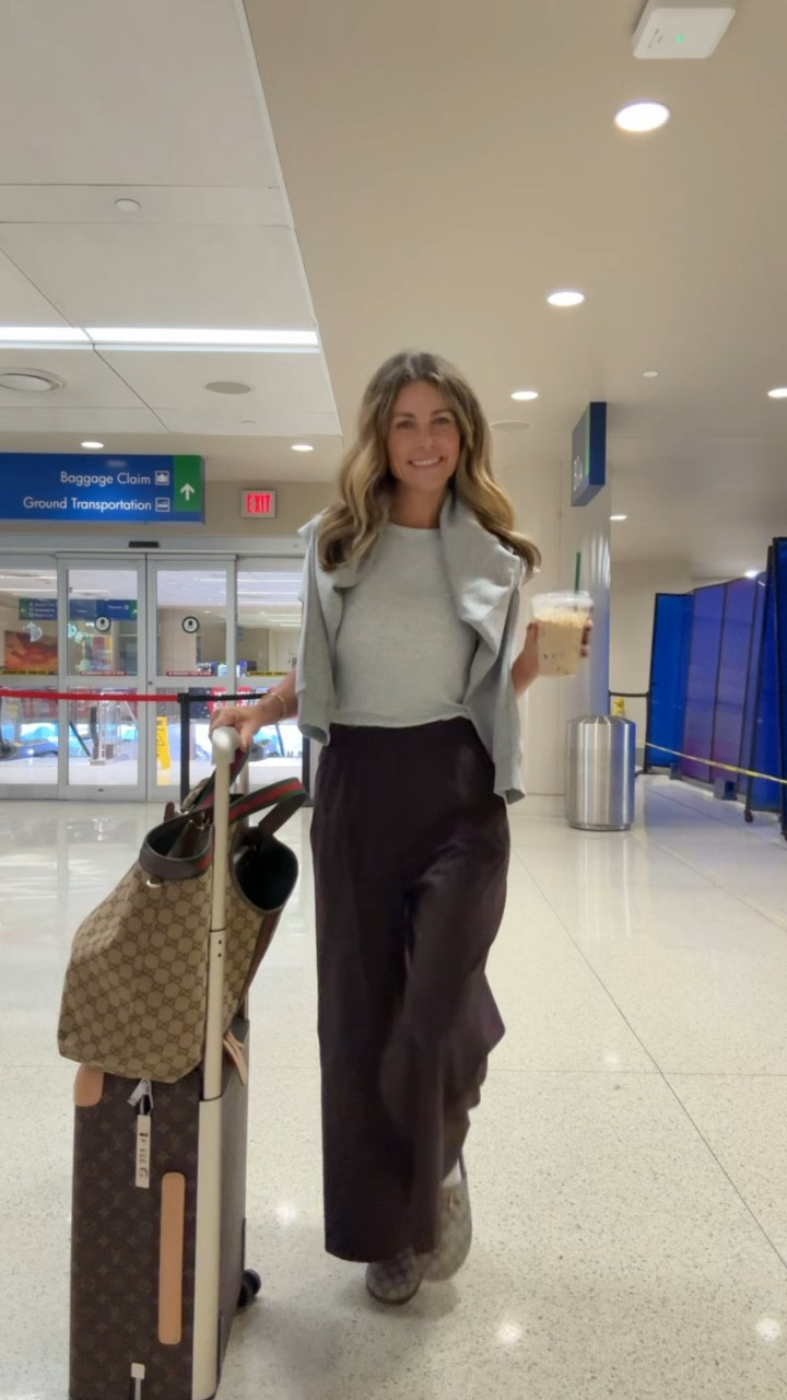 Today’s travel outfit! ✈️ off to Beverly Hills and I’m so excited! 
Lululemon pants size 4
Top size 6 
Amazon tee size small
Gucci mules/clogs
Gucci tote
Louis Vuitton suitcase 
Aritzia ruffle socks 


#LTKTravel #LTKStyleTip #LTKOver40