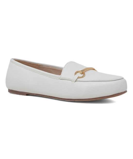 Chase & Chloe Women's Loafers WHITEP - White Gweneth Loafer - Women | Zulily