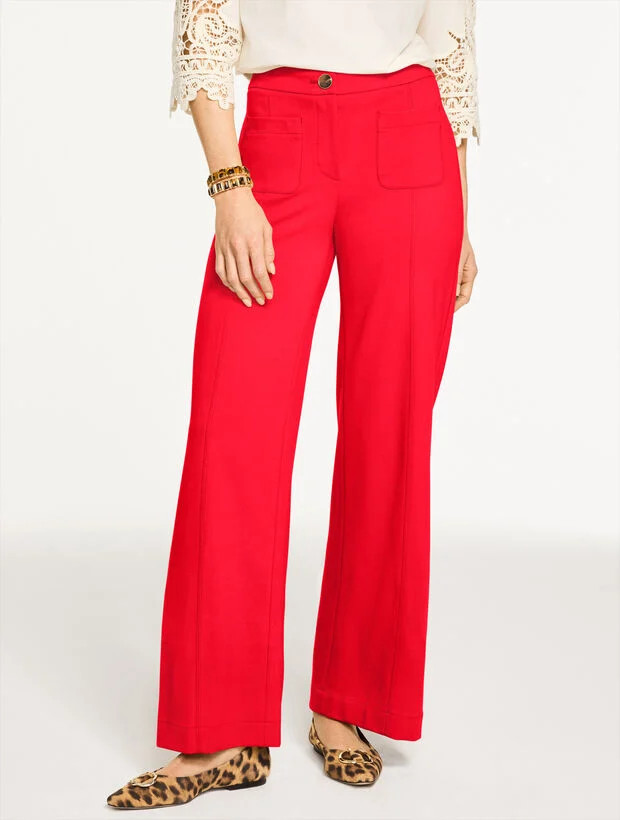 Wide Leg Ponte Pants | Talbots