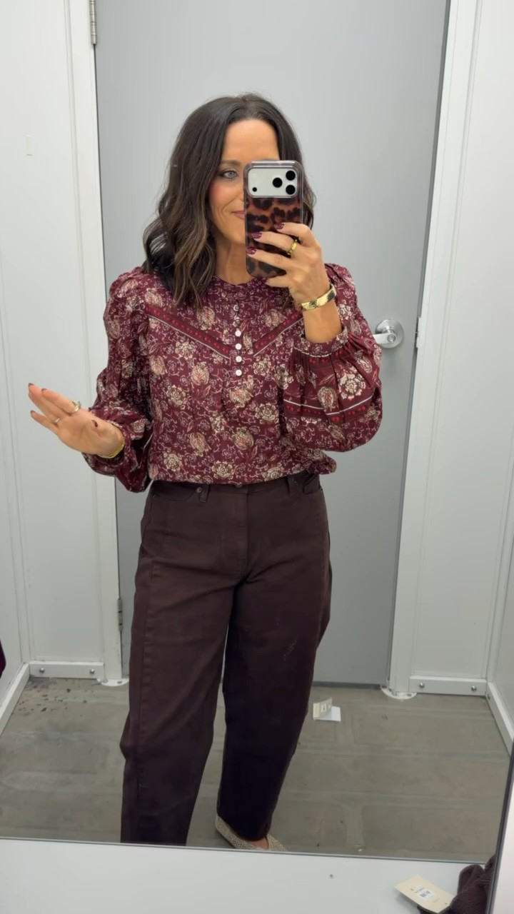 This Walmart blouse is giving ALL the fall vibes 🤎 the print, the details, the color… SO good! Pairing it with the chocolate brown jeans is such a cute fall combo. Wearing an XS/2!

#WalmartFinds #WalmartFashion #WalmartStyle #WalmartOutfit #FallFashion #FallStyle #FallOutfits #AffordableFashion #WalmartFind #LTKCreator #LTKFashion #LTKStyle