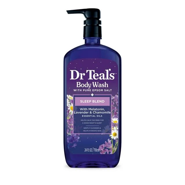 Dr Teal's Sleep Body Wash with Melatonin, Lavender & Chamomile & Essential Oil Blend, 24 fl oz | Walmart (US)