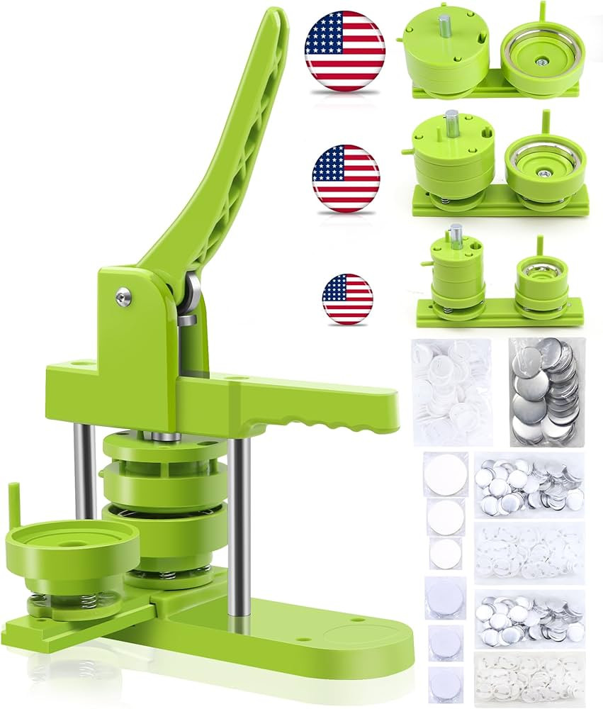 Button Maker Machine Multiple Sizes, Pin Maker Machine 1.25+2.25+3 inch, Interchangeable Button-M... | Amazon (US)