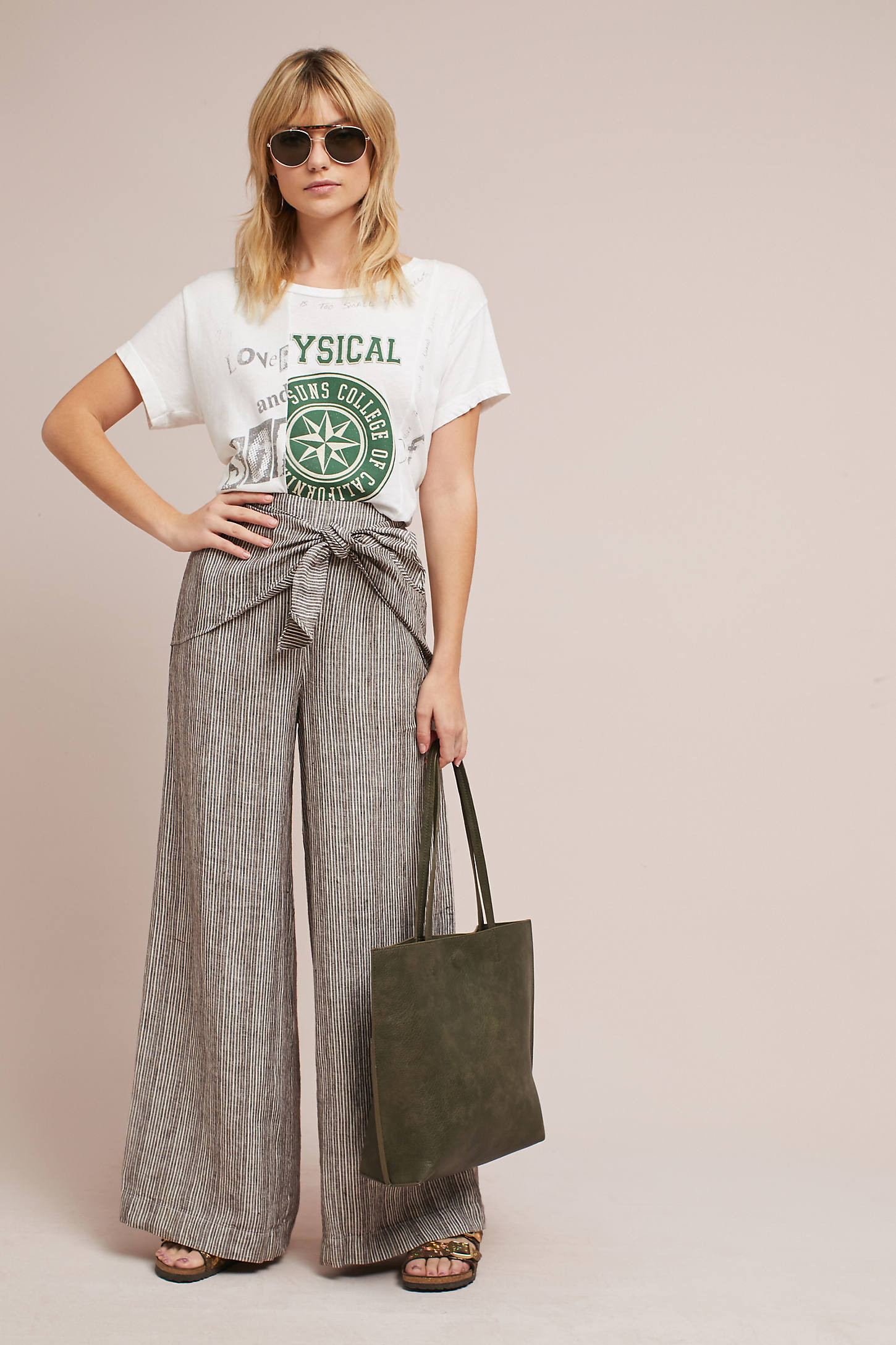 Tie-Front Linen Wide-Legs | Anthropologie (US)