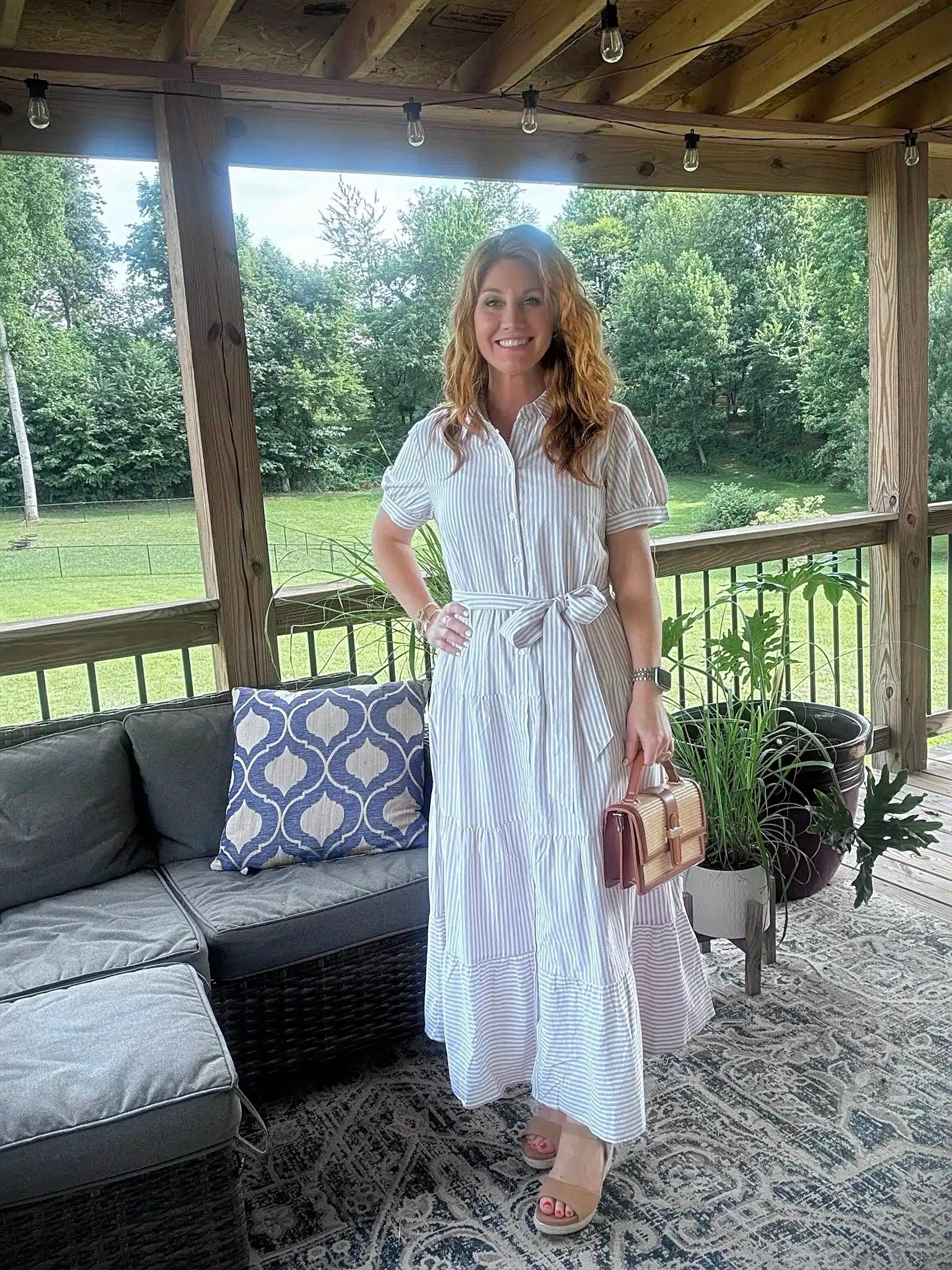 Another Amazon outfit idea! Stephanie’s shirt dress is a great piece to have in your wardrobe and can be worn often. It is available in several colors. She’s in a small dress and 7.5 sandal.

#LTKootd #LTKPetite #LTKSaleAlert