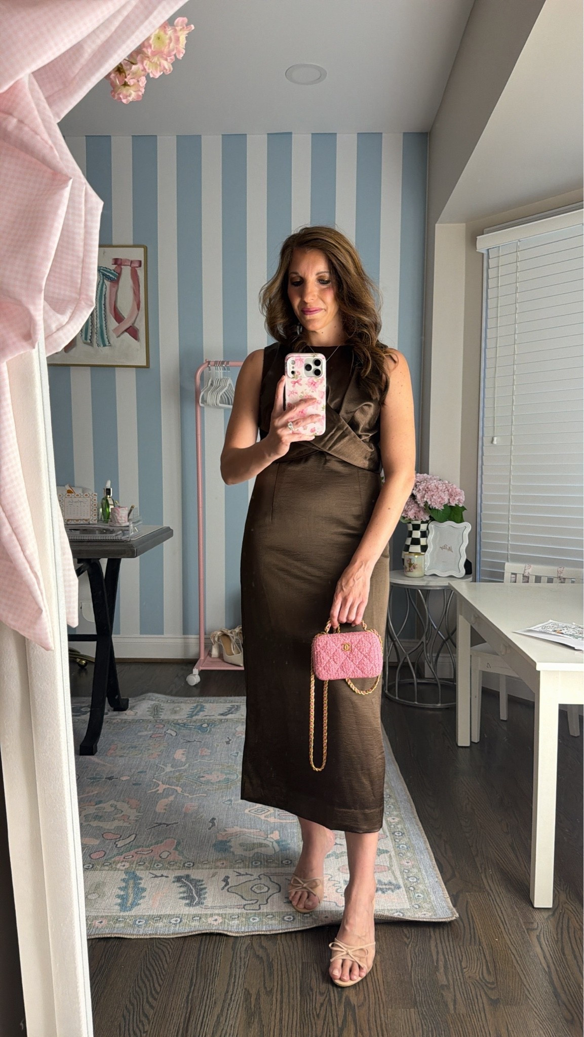 This satin dress, it’s a gem