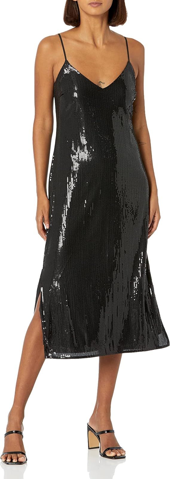 Amazon.com: The Drop Women's Zayne Holiday Shine Slip Dress Black Sequins, L : Clothing, Shoes & ... | Amazon (US)