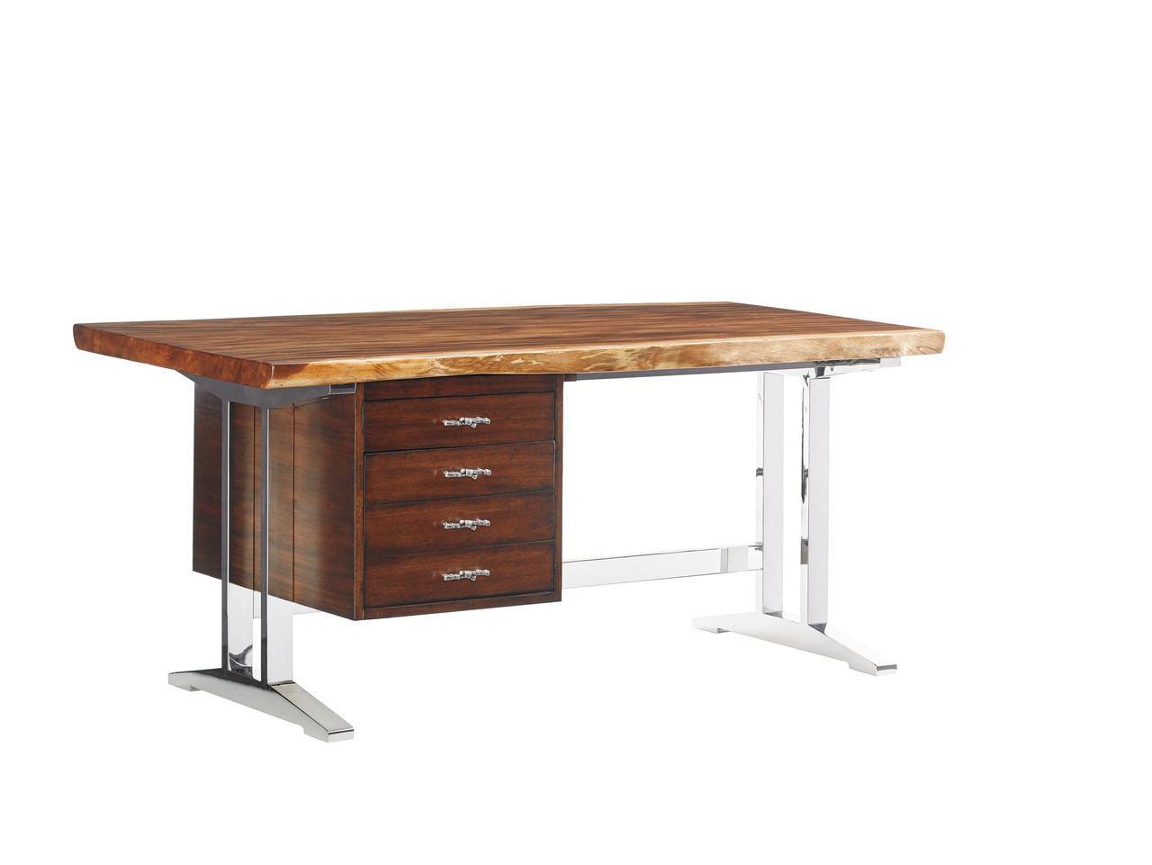 Studio Designs La Costa Live Edge Writing Desk In Light Golden Brown | 1stopbedrooms