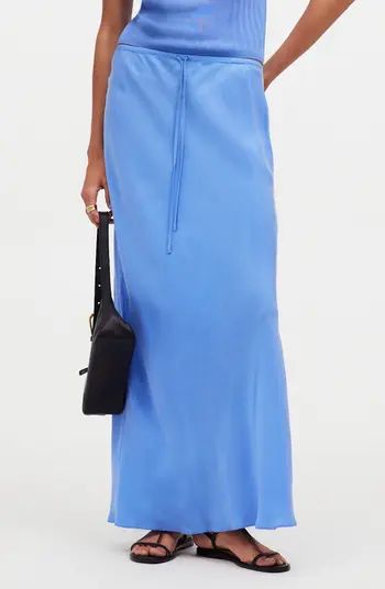 Madewell Drawstring Maxi Slip Skirt | Nordstrom | Nordstrom