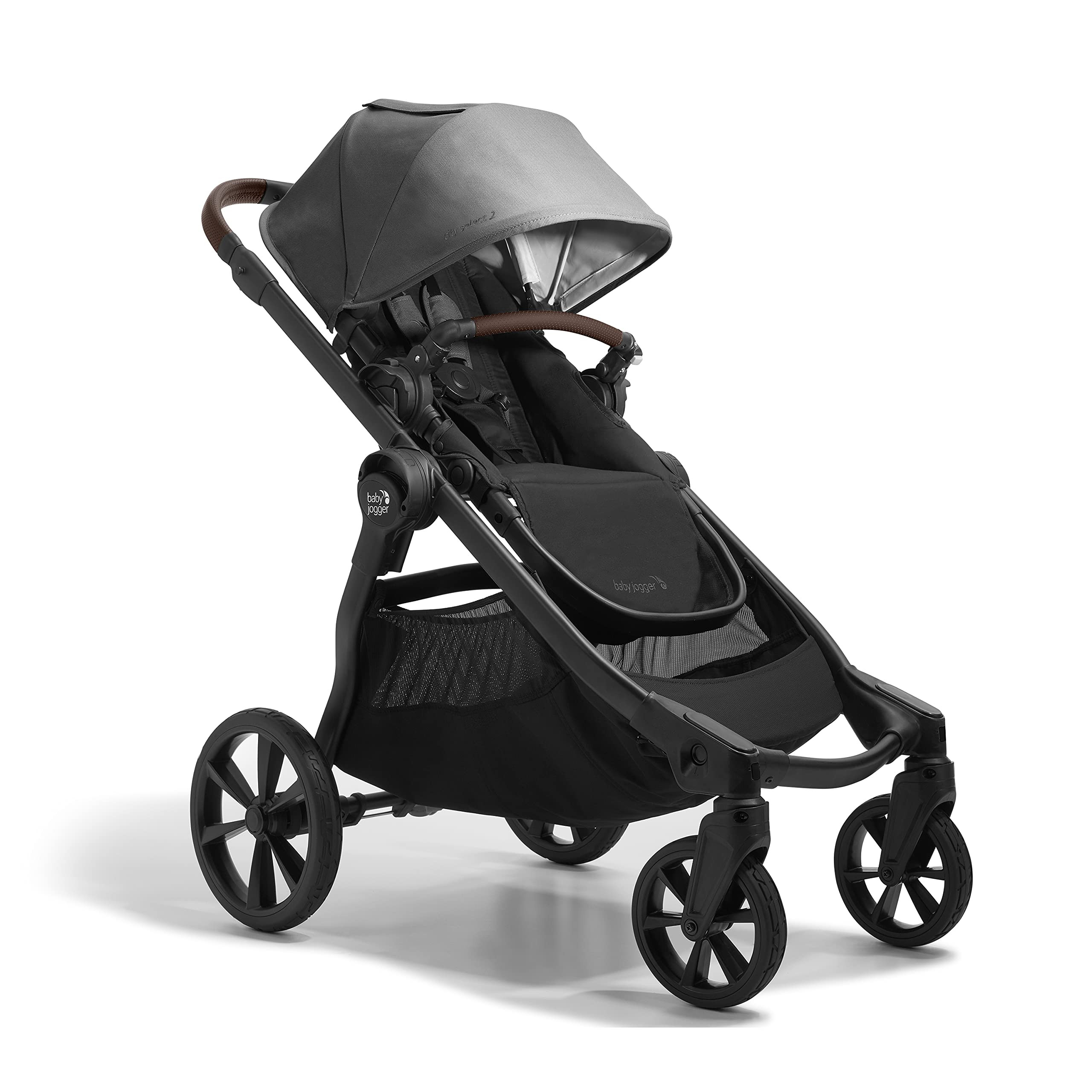 Baby Jogger City Select 2 Single-to-Double Modular Stroller, Eco Collection, Harbor & Tencel Grey | Amazon (US)