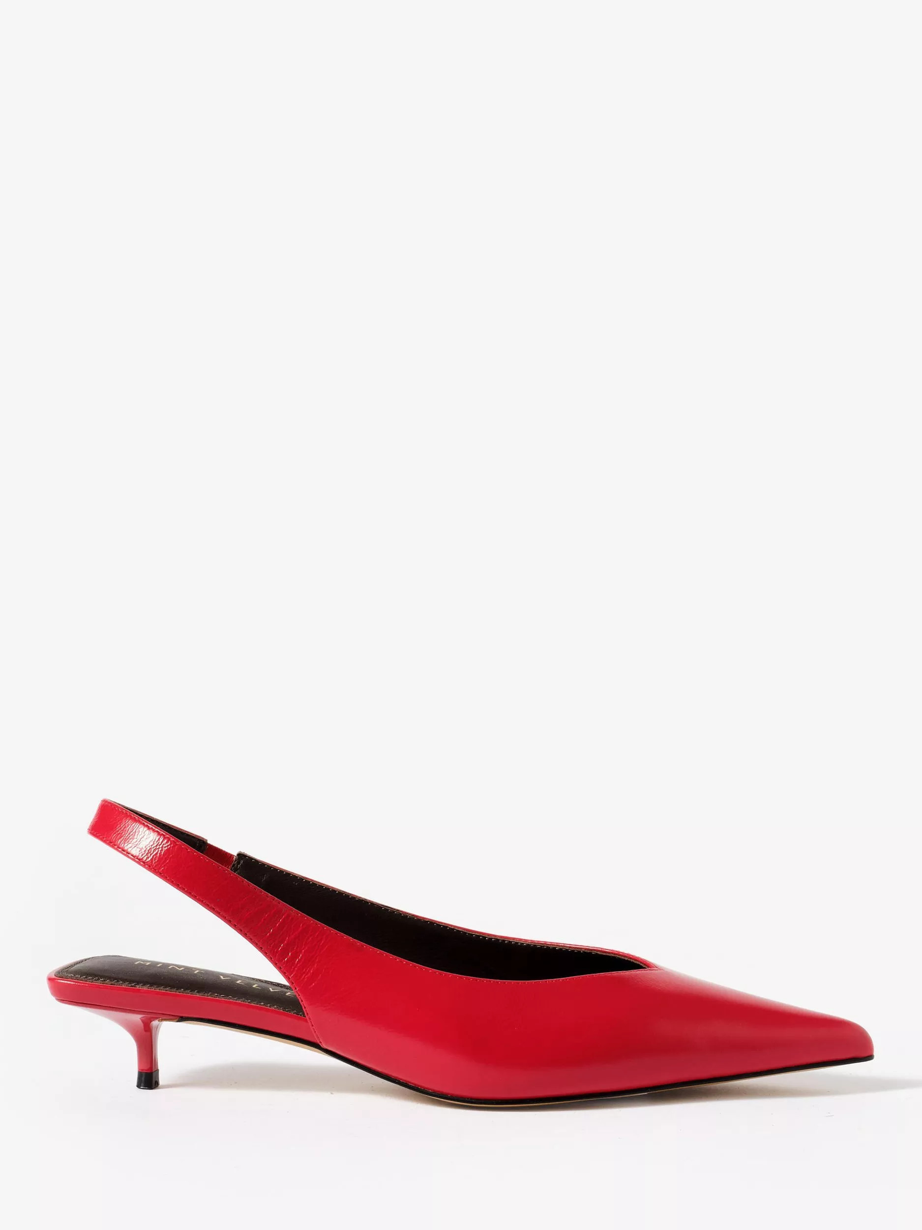 Skye Slingback Court Shoes, Red, 6 | John Lewis (UK)