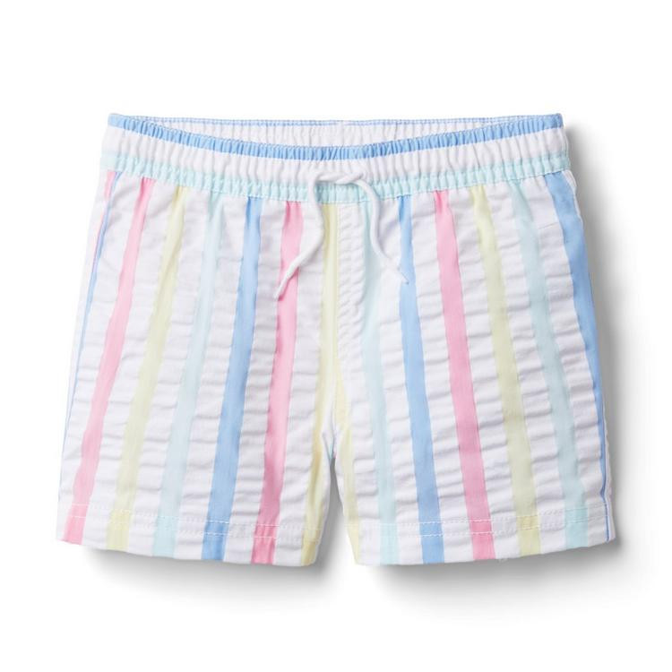 Striped Seersucker Swim Trunk | Janie and Jack