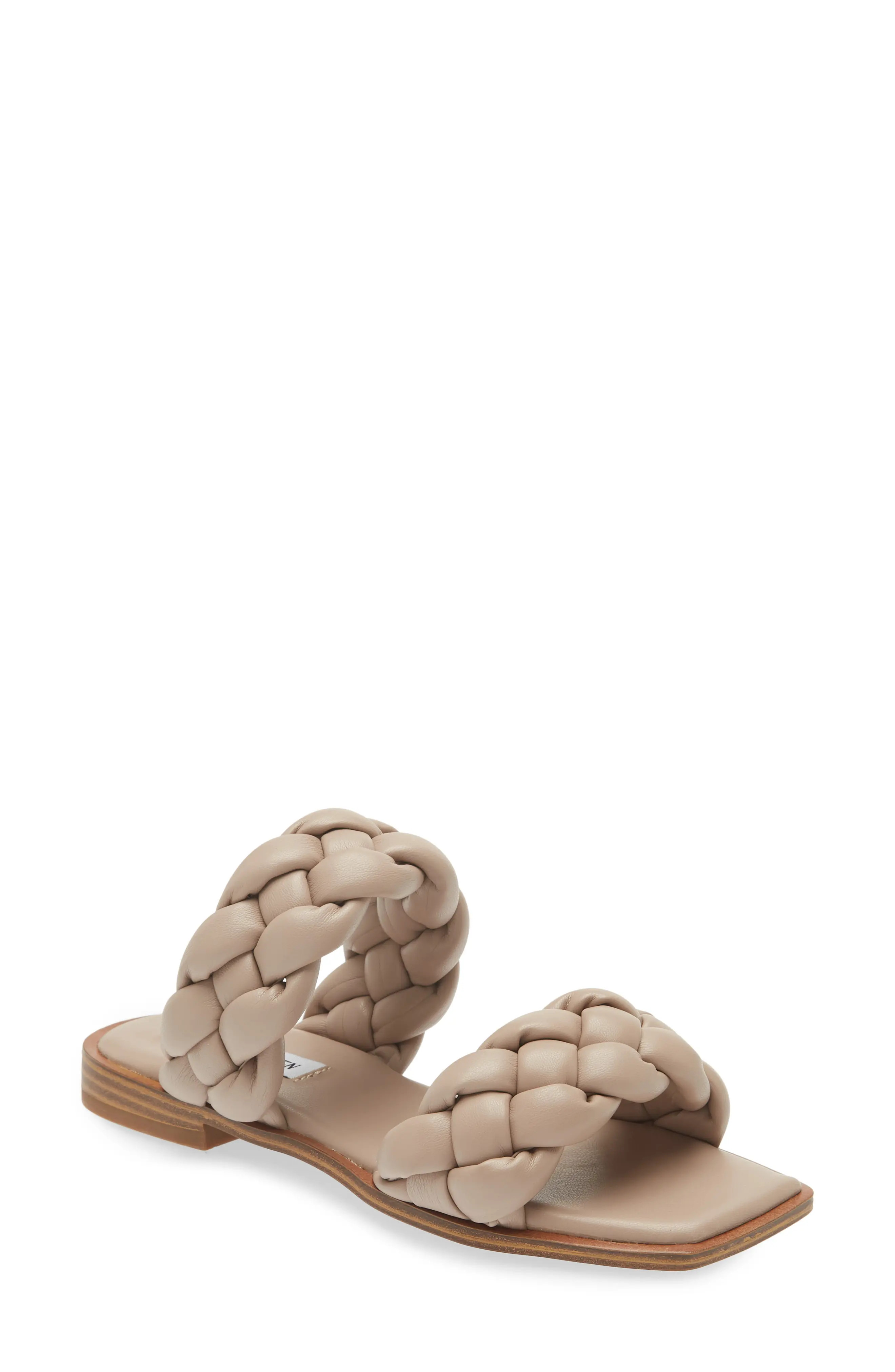 Steve Madden Spain Braided Slide Sandal in Taupe at Nordstrom, Size 8.5 | Nordstrom