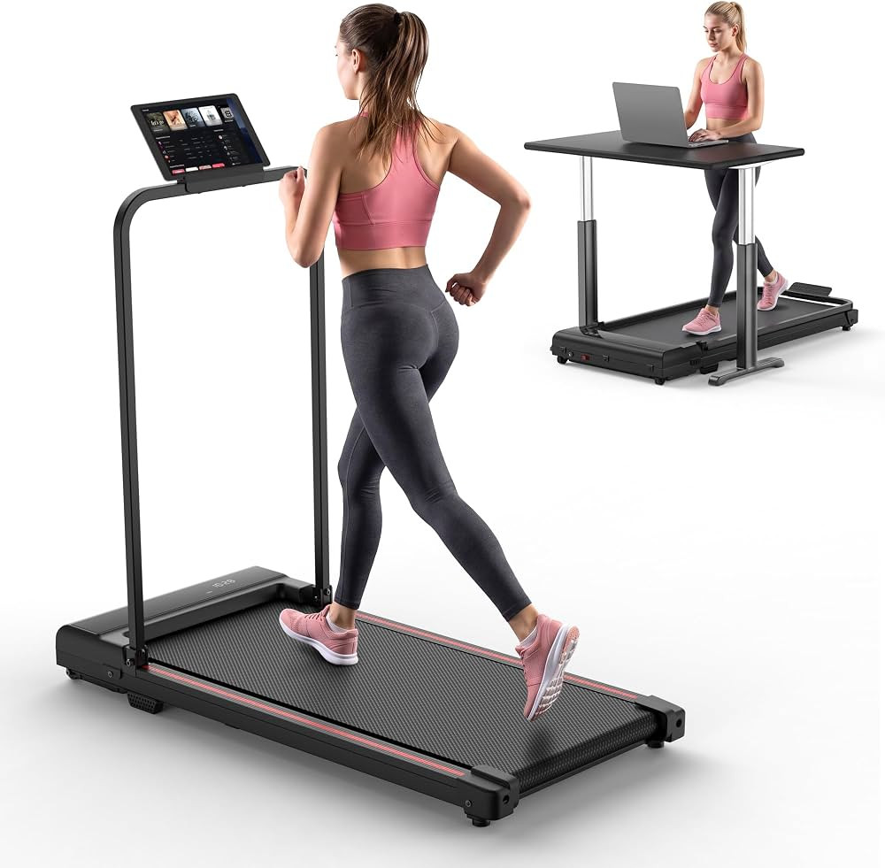 Walking Pad Treadmill for Home - Foldable Treadmills with Handle Bar Mini Portable Walk Pads Unde... | Amazon (US)
