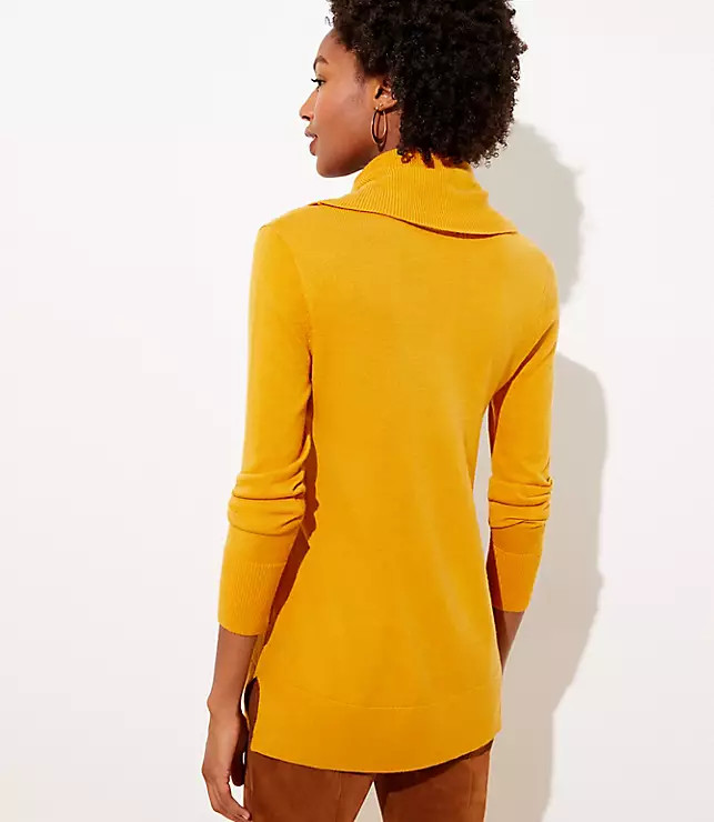 Luxe Knit Cowl Neck Tunic Sweater | LOFT | LOFT