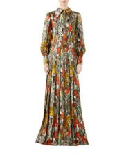 Feline-Garden Animal-Print Silk Shirtdress | Bergdorf Goodman