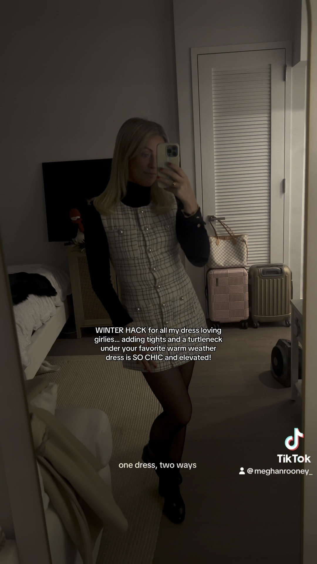 WINTER TIP: put a long sleeve and tights under your favorite dress to make it work for the colder seasons!  PS this dress is on sale!!! 

#LTKStyleTip #LTKHoliday #LTKSaleAlert