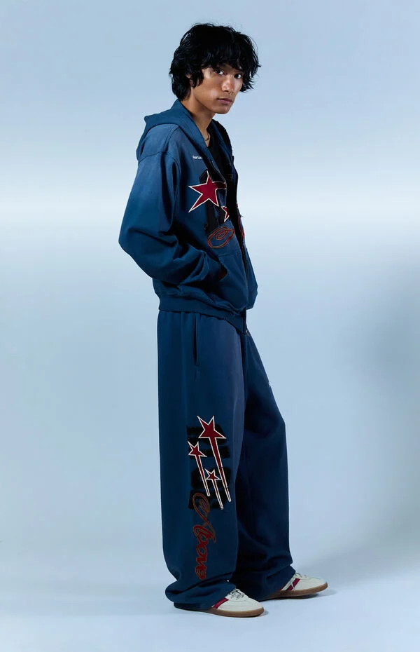 Men's Rise Above It Baggy Sweatpants in Blue - Size XS | PacSun