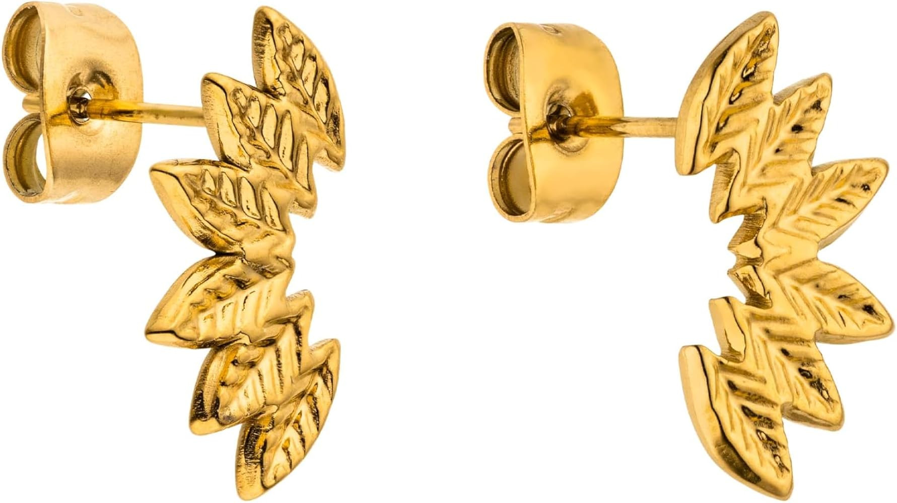 Purelei Leaf Ohrringe \u2013 wasserfest | Ohrstecker mit Bl\u00e4tter-Design aus Edelstahl | 14K ... | Amazon (DE)