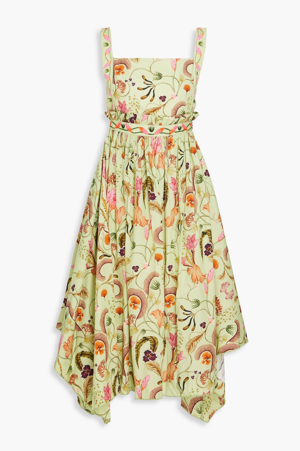 Lunatus Habitat floral-print embellished cotton midi dress | The Outnet (US and CA)