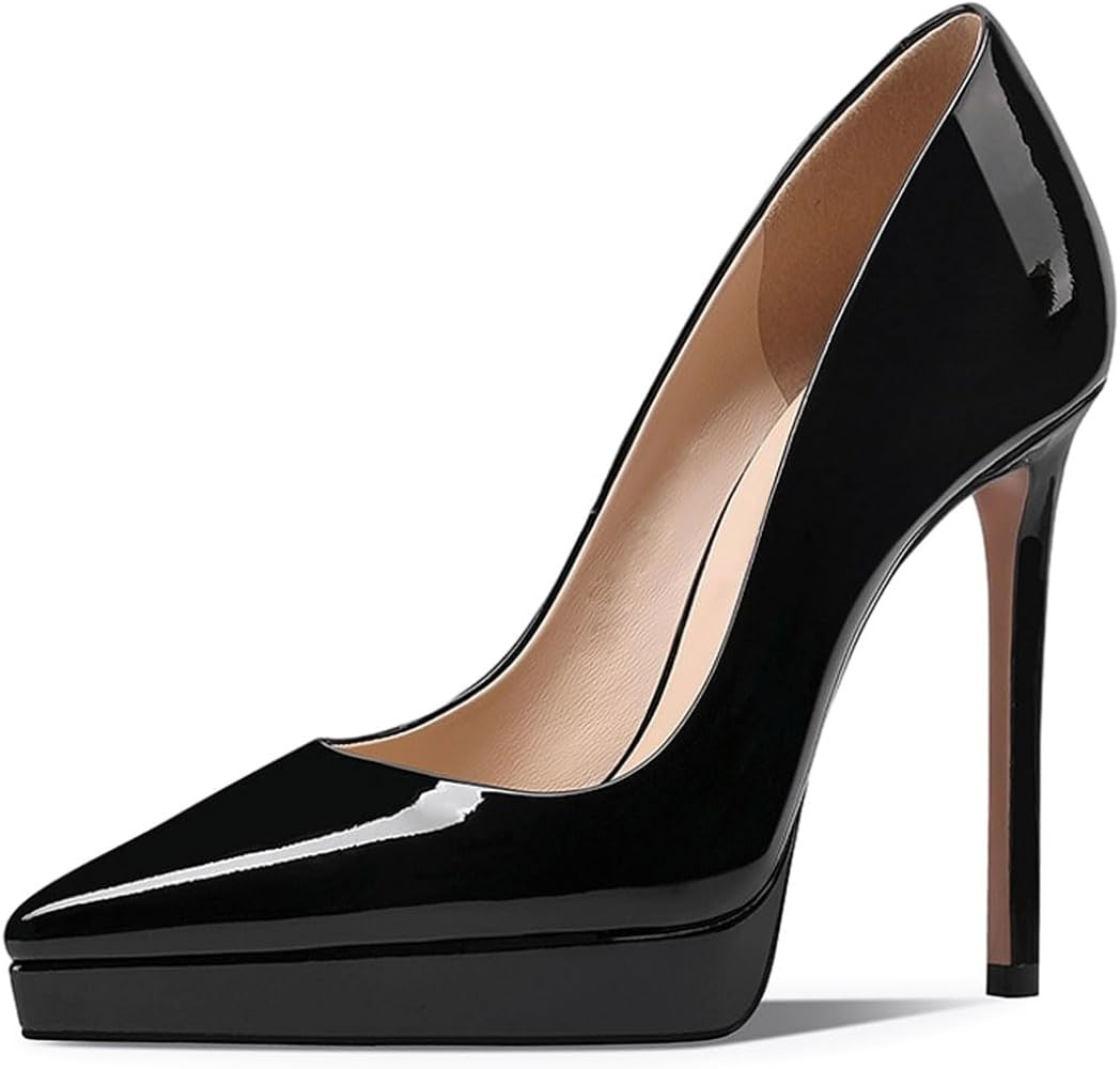 Womens Classic Pump Platform High Stiletto Heels Pointy Toe Slip On Shoe Business Prom Daily Size... | Amazon (US)
