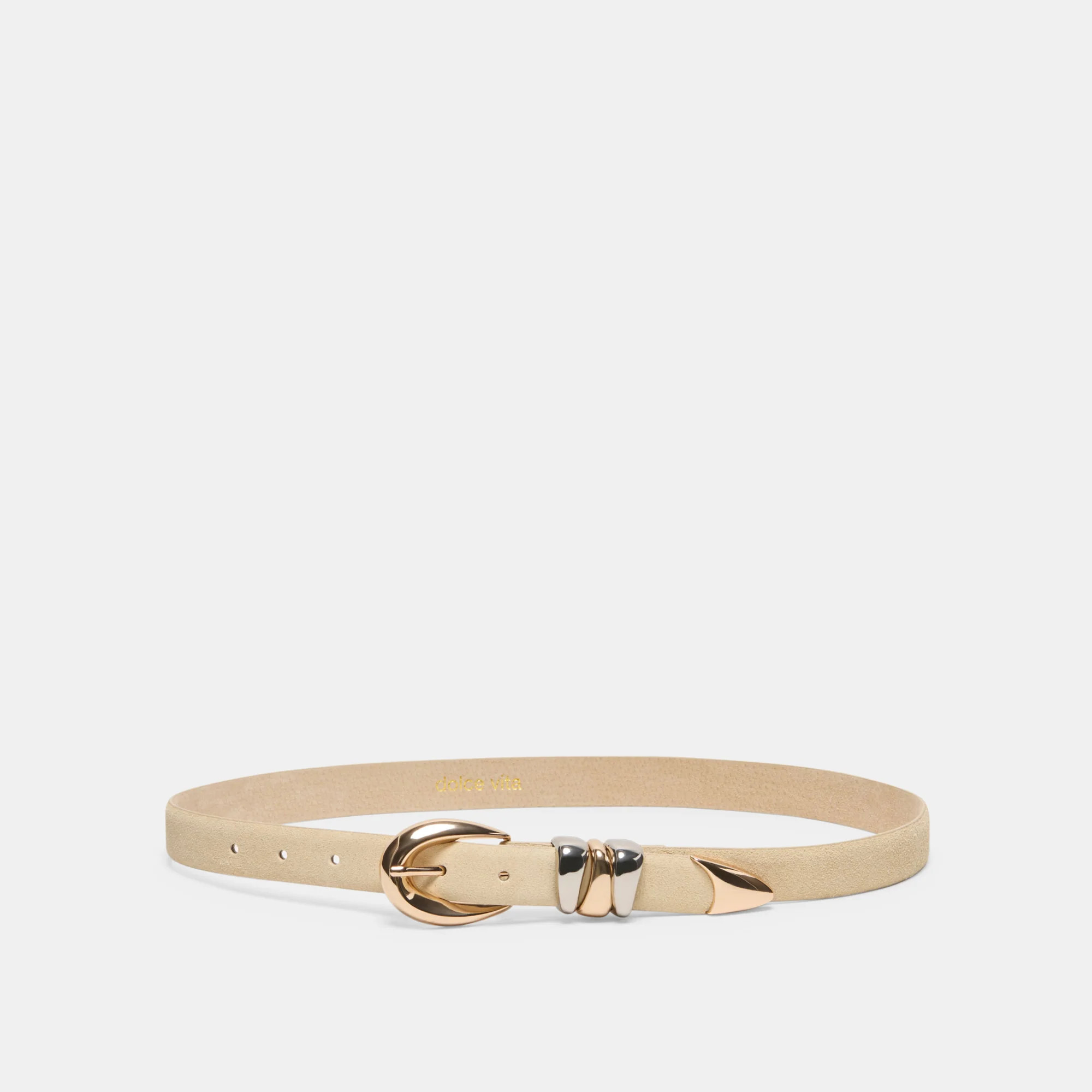 Mixed Metal Buckle Belt in Sand Size XS/S By Dolce Vita | DolceVita.com
