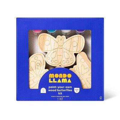 3pk Paint-Your-Own Wood Butterfly Set - Mondo Llama™ | Target