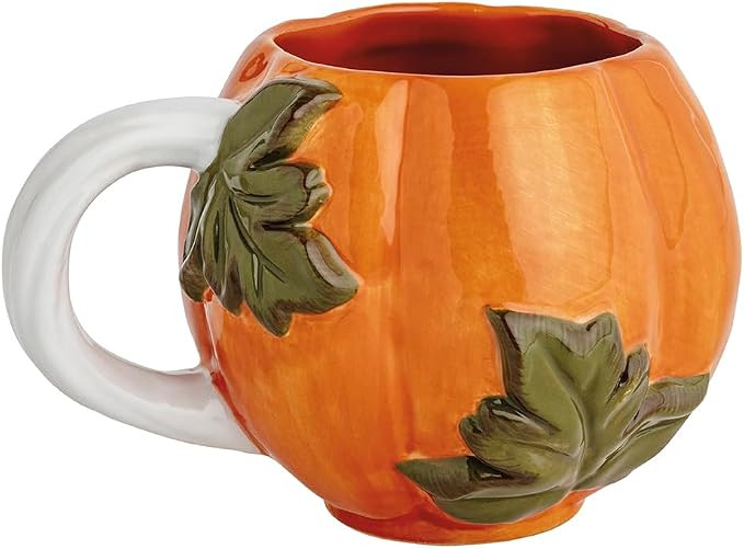 Mud Pie Thanksgiving Orange Leaf Gourd Mug | Amazon (US)