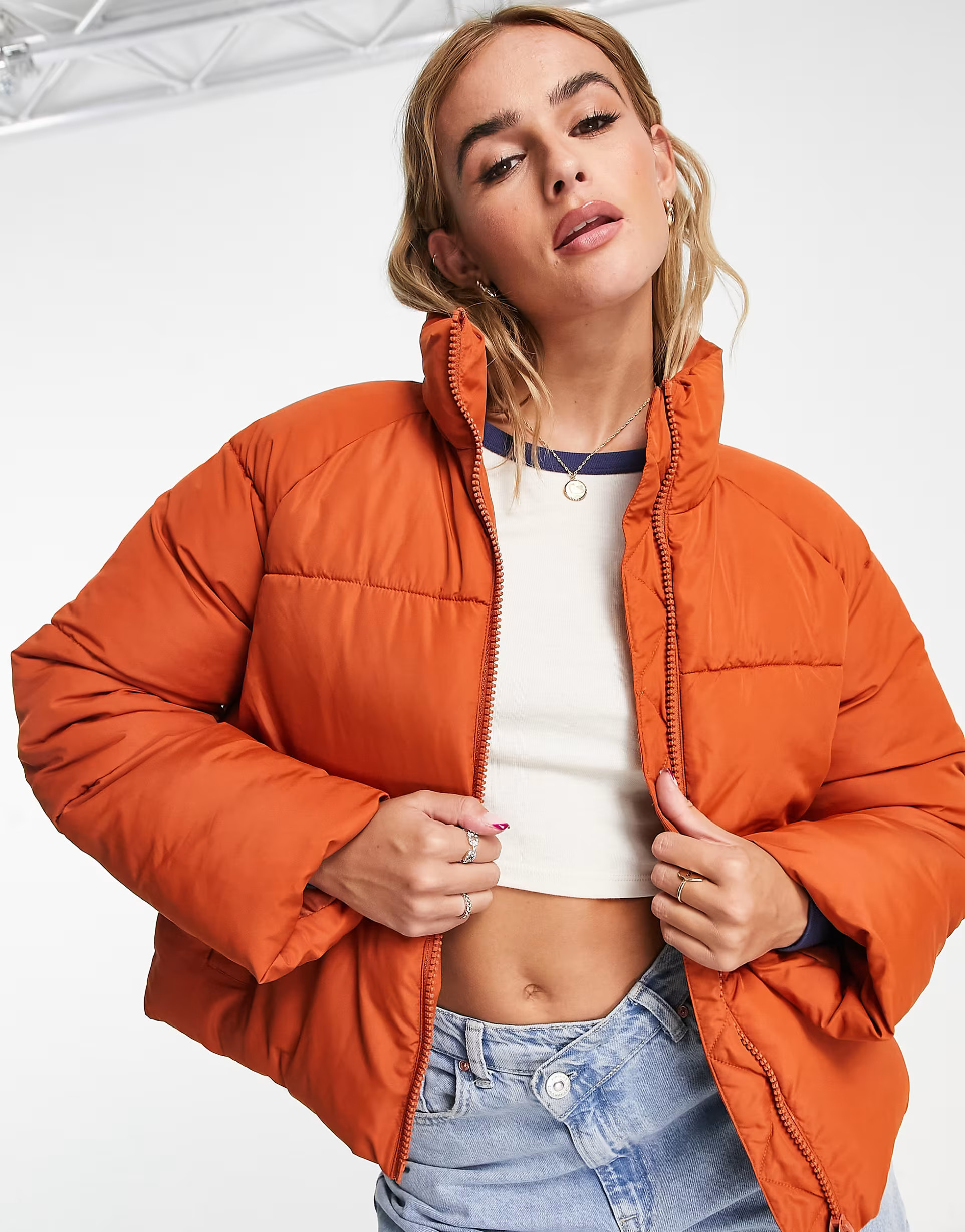 Monki padded jacket in rust  | ASOS | ASOS (Global)