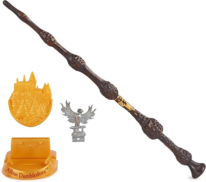 Wizarding World Harry Potter, 12-inch Magical Collector Albus Dumbledore Wand with Stand & Die-ca... | Amazon (US)