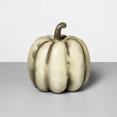 6" x 6" Decorative Papier-Mâché Pumpkin White/Gray - Threshold™ | Target