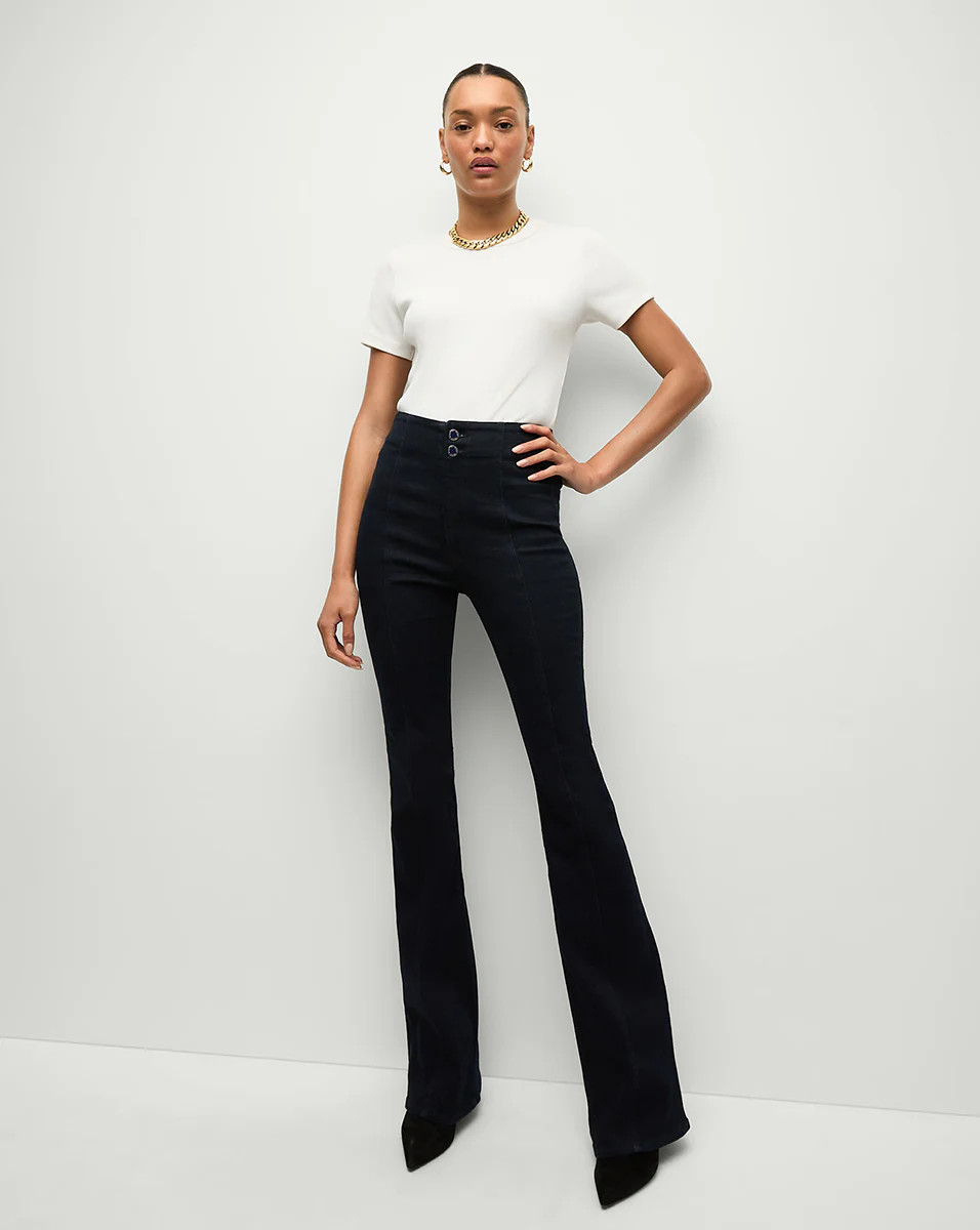 Beverly Skinny-Flare Jean in Indigo Wash | Veronica Beard | Veronica Beard