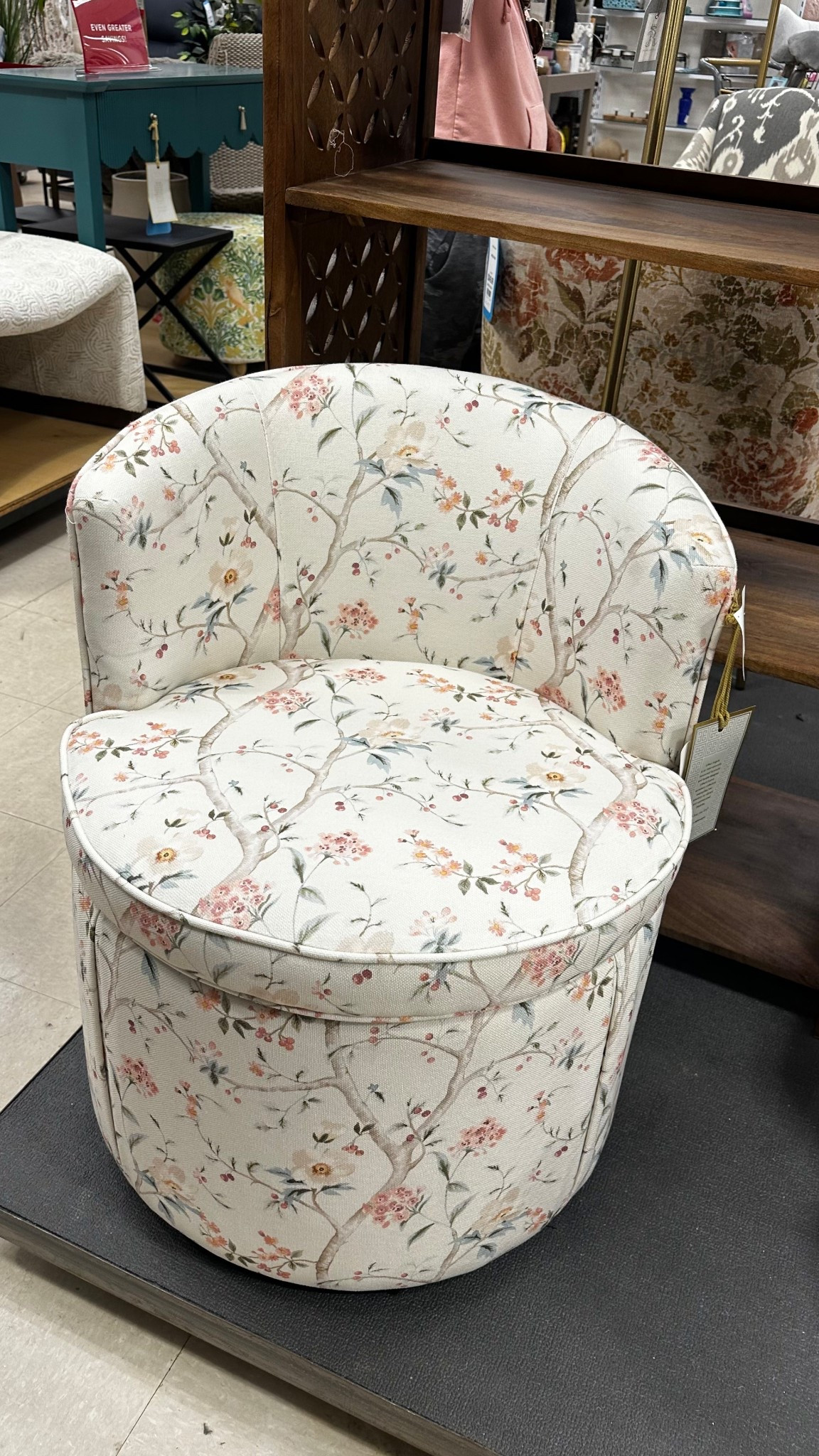 Floral Swivel Chair // swivel vanity stool // homegoods finds

Furniture under $200 // grandmillenial home

#LTKHome #LTKFamily #LTKSaleAlert