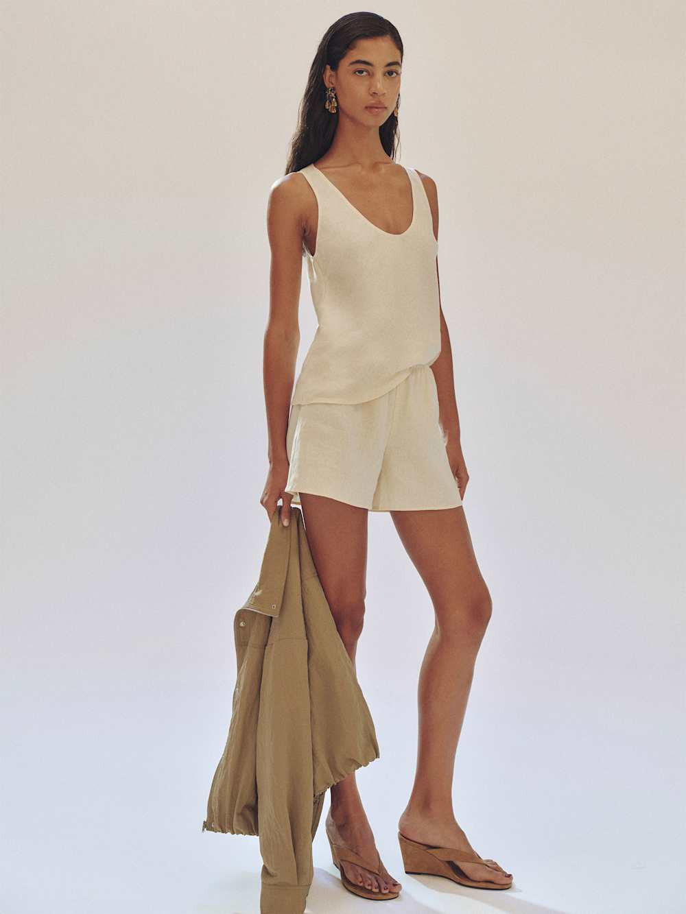 Enzo Linen Two Piece | Reformation (Global)