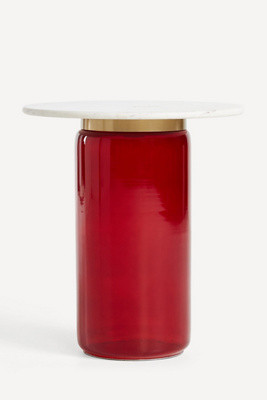 Infinity Marble-Top Glass Side Table | Anthropologie (US)