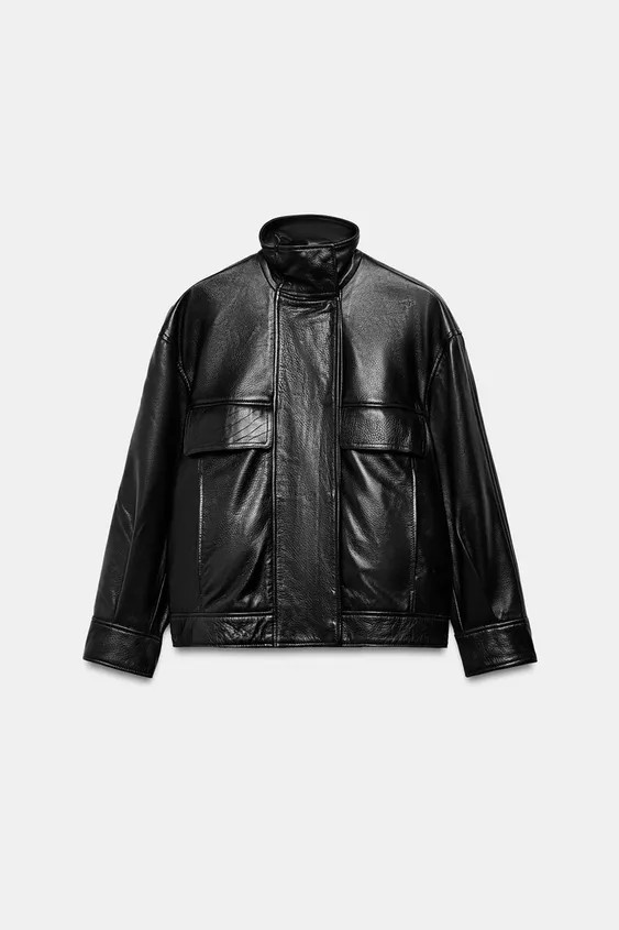 ZW COLLECTION LIMITED EDITION LEATHER JACKET | Zara UK