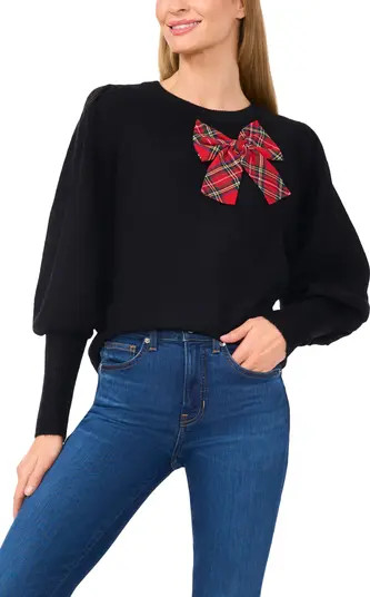 Plaid Bow Sweater | Nordstrom