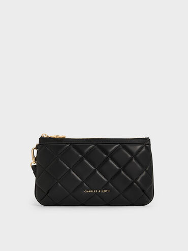 Cressida Quilted Wristlet
 - Black | Charles & Keith US