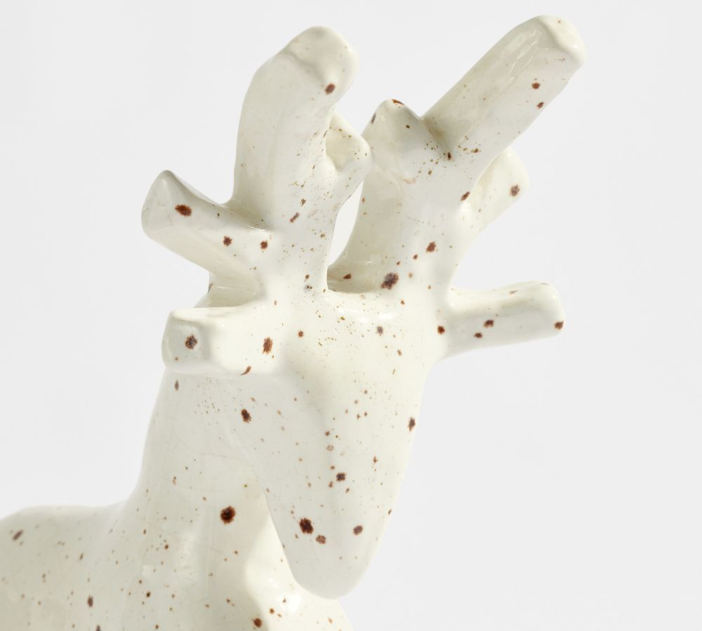 Handcrafted Artisan Terracotta Speckled Reindeer | Pottery Barn (US)