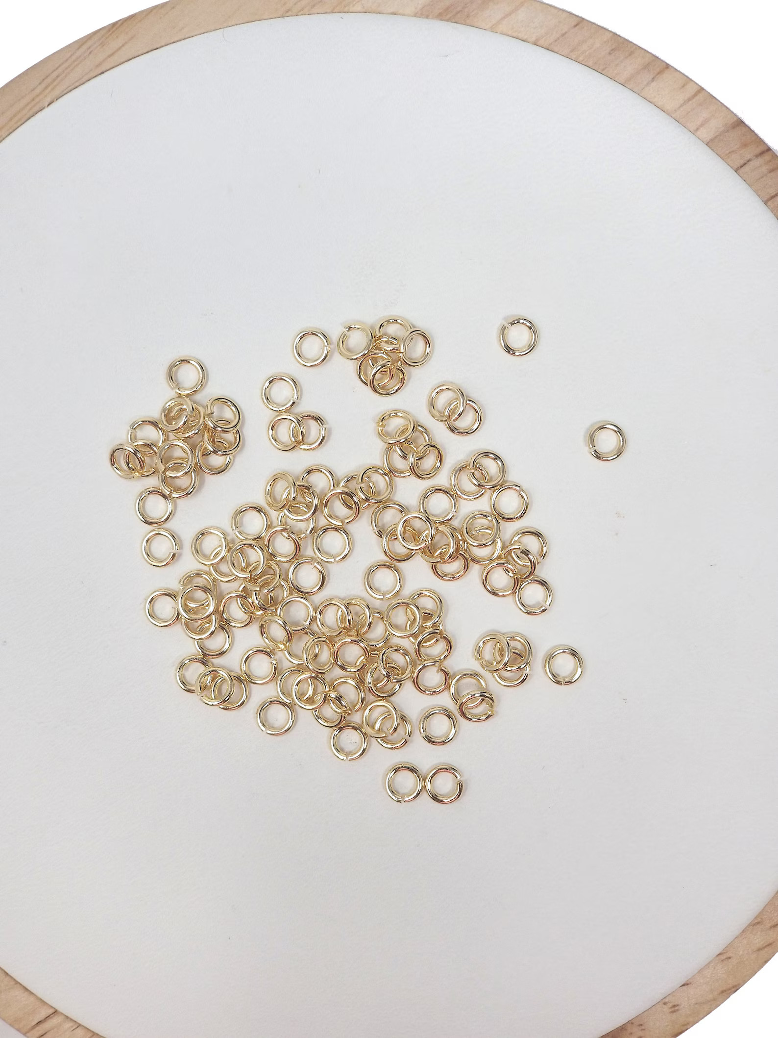 1mm x 6mm (18 gauge) 10 gr. Gold Plated Jump Ring, Rose Gold Connector, White Gold Open Jump Ring... | Etsy (US)