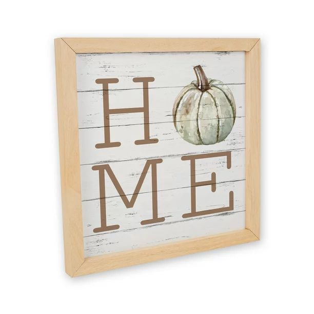 HOME Green Pumpkin Wood Sign, Fall Décor, Decorative Signs, Seasonal Décor Made in USA 10x10 F1... | Walmart (US)