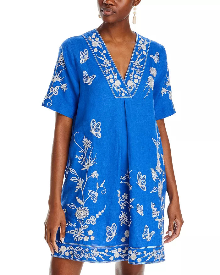 Domingo Linen Embroidered Dress | Bloomingdale's (US)