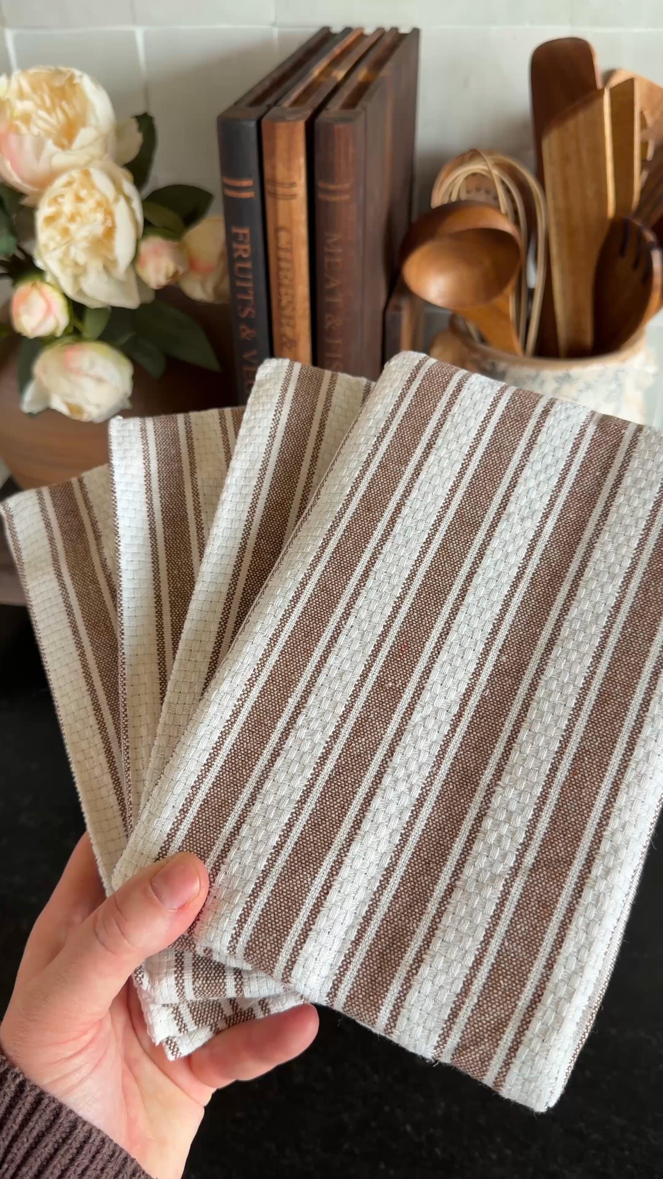 I never thought I'd care this much about kitchen towels, but here we are. These wash well, hold up over time, and actually look good hanging on the oven instead of becoming an eyesore.

The kind of everyday item that gets used constantly and somehow makes the whole kitchen feel a little nicer. 

 #LTKmomlife #LTKvlog #LTKHome