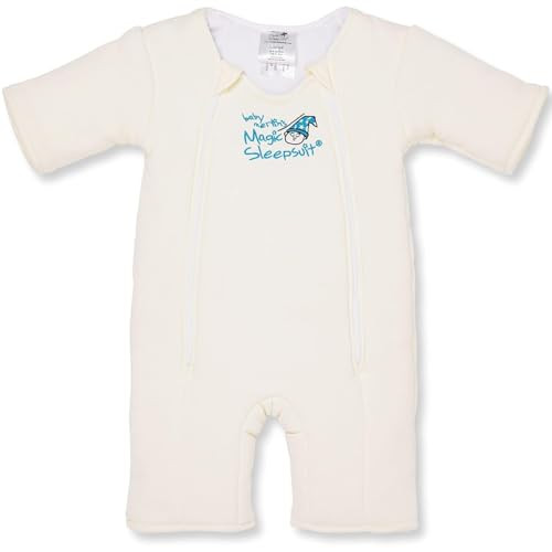 Magic Sleepsuit Baby Merlin's Microfleece Baby Swaddle Transition Product - Soft and Cozy Design, Double Zipper for Easy Diaper Changes, Promotes Safe Sleep, 3-6 Months - Cream - Small 12-18lbs | Amazon (US)