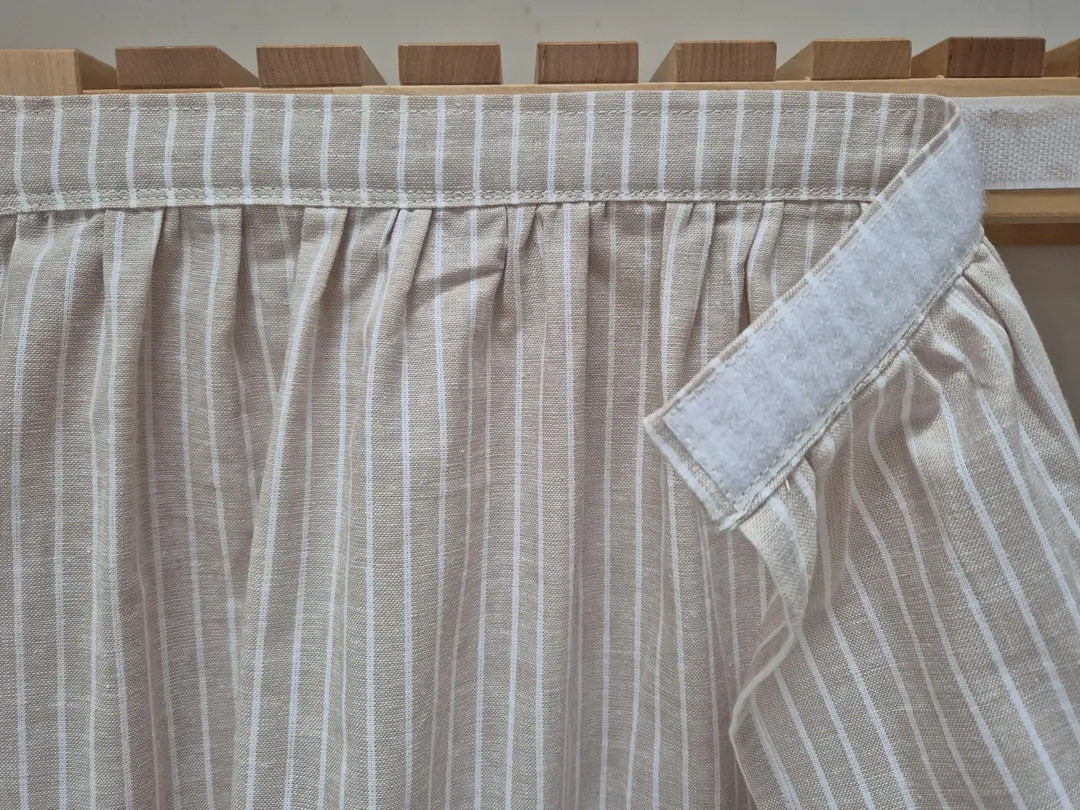 Tan Stripes Sink Skirt, Shelf Covering Skirt, Utility Skirt, Vanity Shelf Skirt, Self Adhesive Si... | Etsy (US)