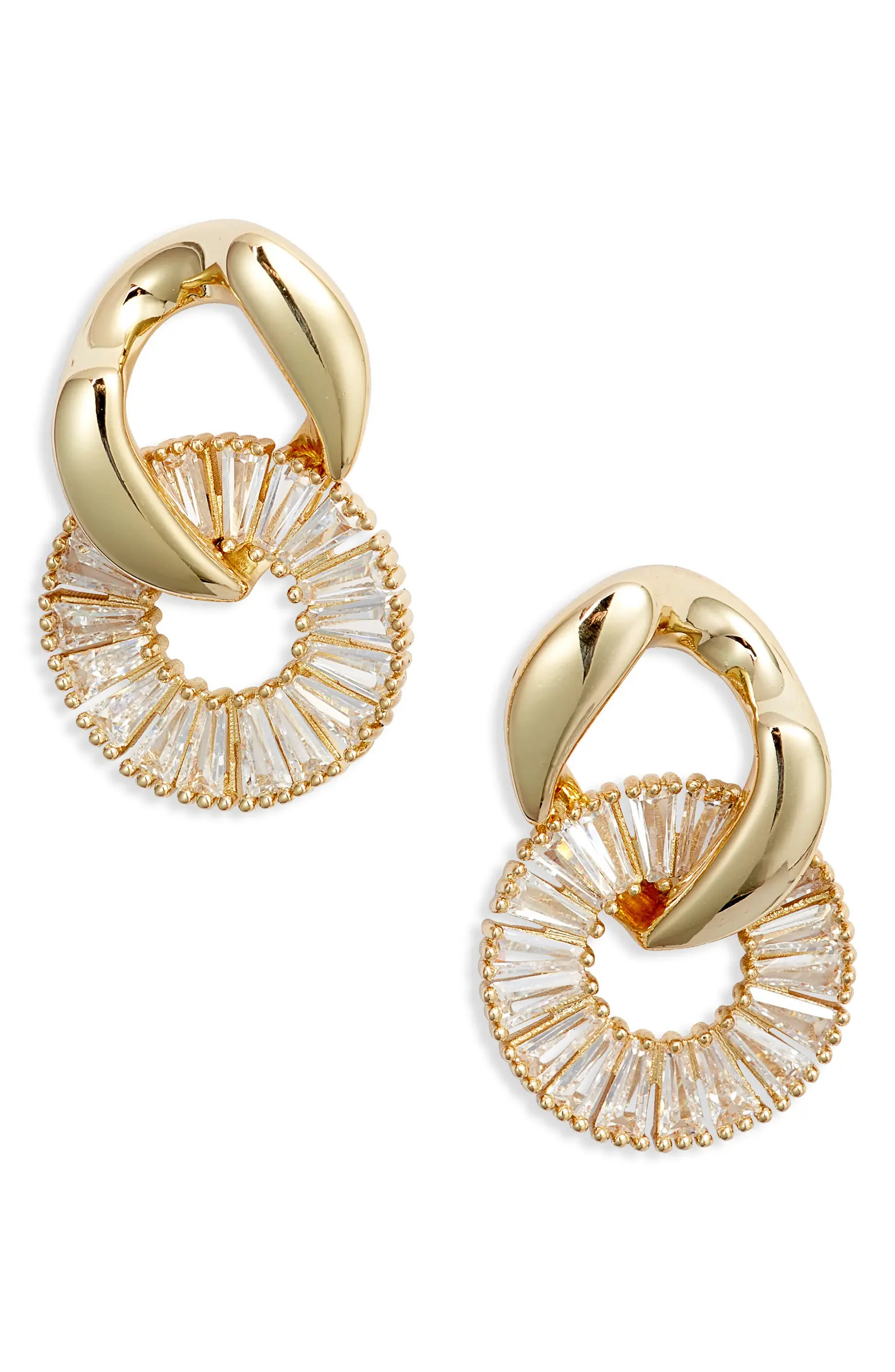 Deco Cubic Zirconia Drop Earrings | Nordstrom